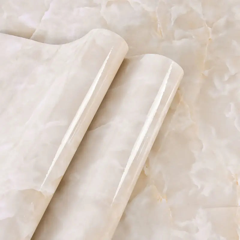 Papier peint adhésif en vinyle effet marbre hydrofuge imperméable, détail du motif
