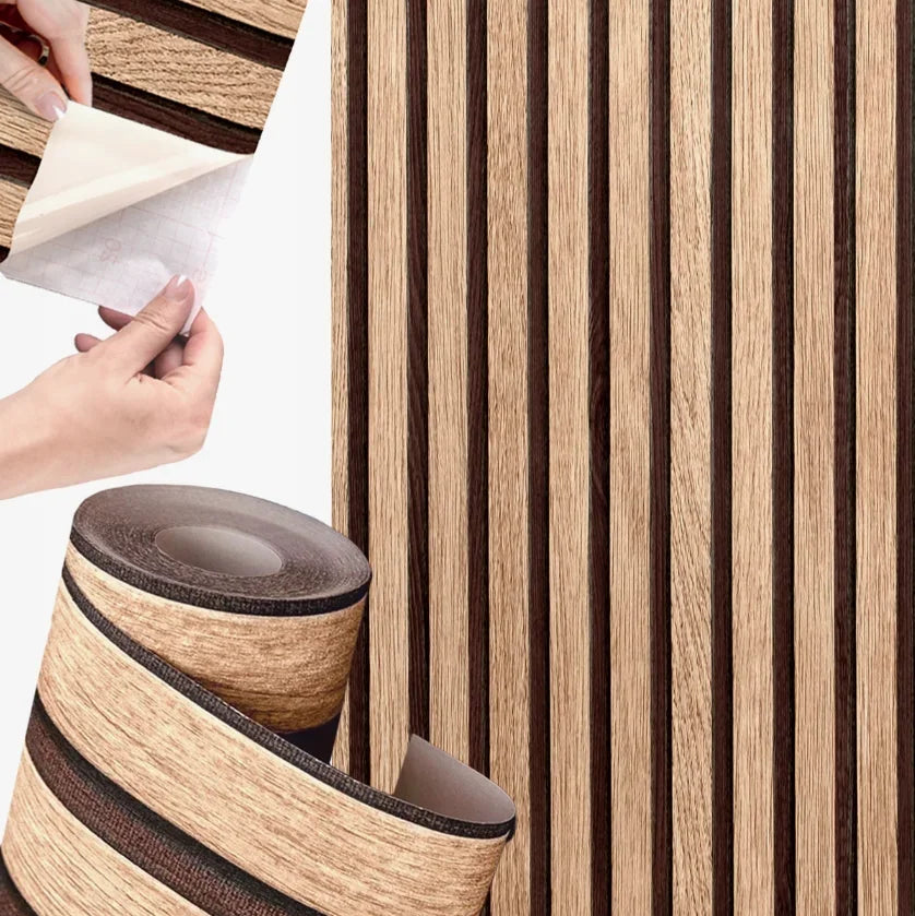 Papier peint adhésif en vinyle effet bois imperméable