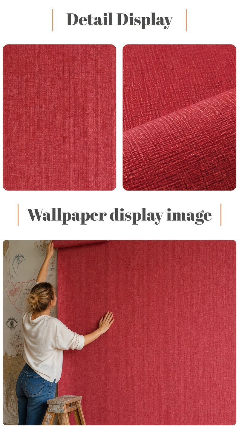 Papier peint adhésif en PVC texturé pour la chambre amovible à impression UV, mise en situation