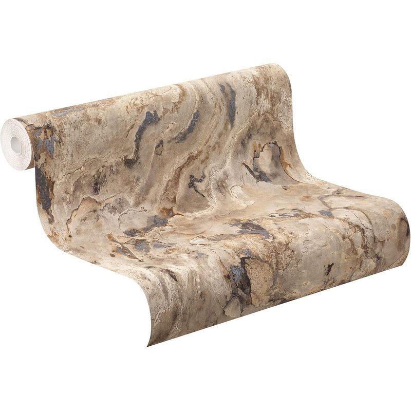 Papier peint textile effet pierre lavable, mise en situation