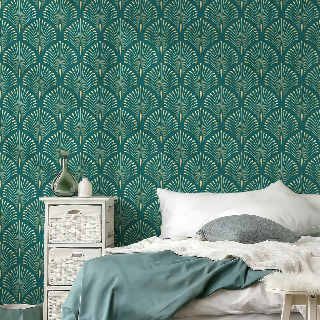 Papier peint adhésif en PVC à motif géométrique allure vintage amovible, autre coloris