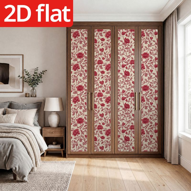 Papier peint adhésif en PVC à motif fleuri effet bois amovible