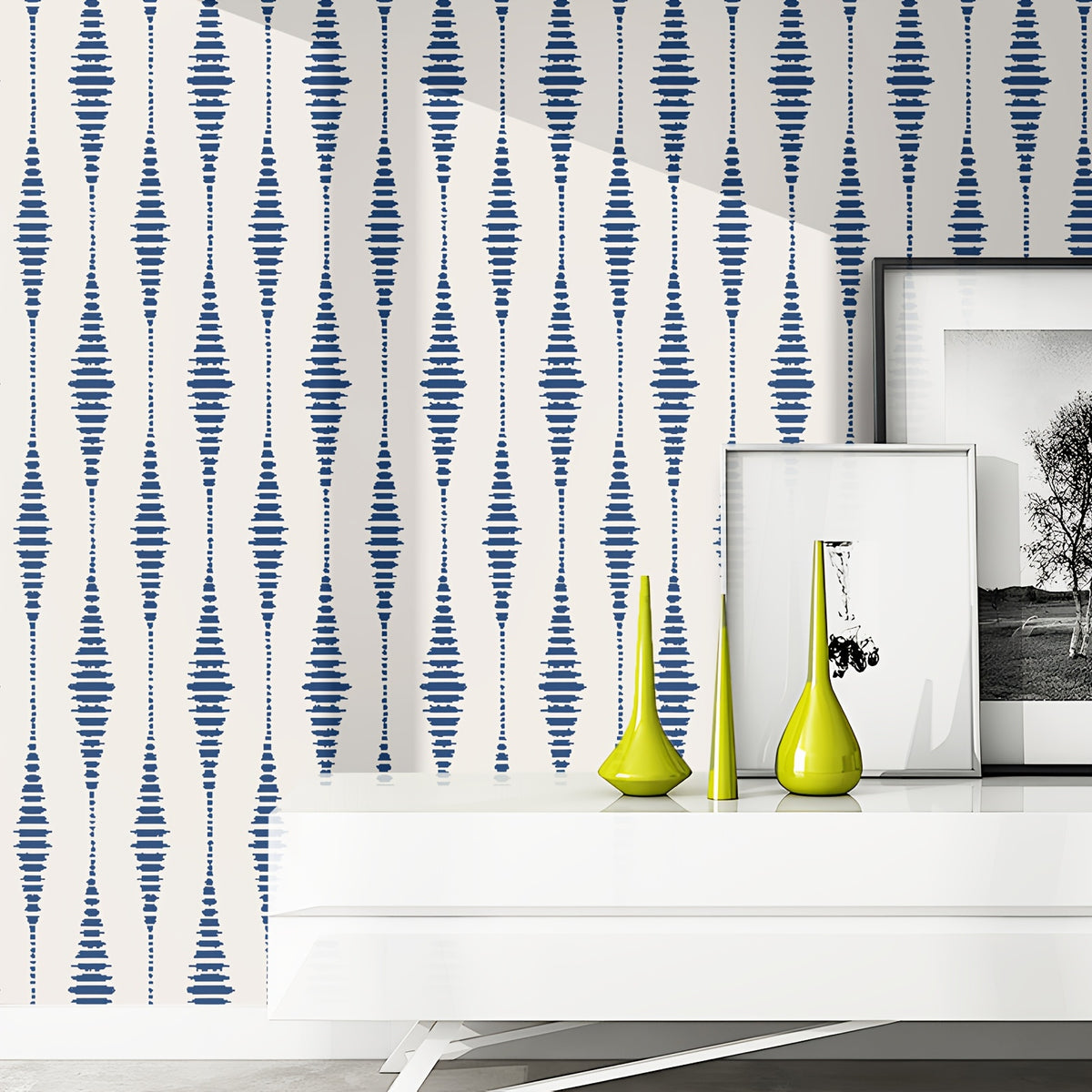 Papier peint adhésif en PET à motif géométrique ligne contemporaine hydrofuge