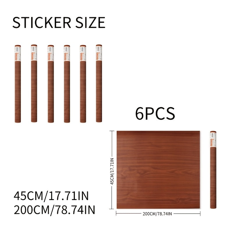 Papier peint adhésif en PVC effet bois pour la chambre amovible à impression, épaisseur 0.2 mm