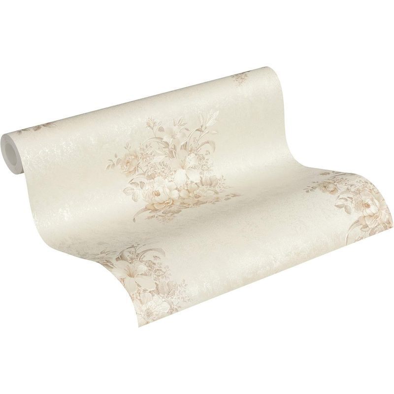 Papier peint textile à motif fleuri