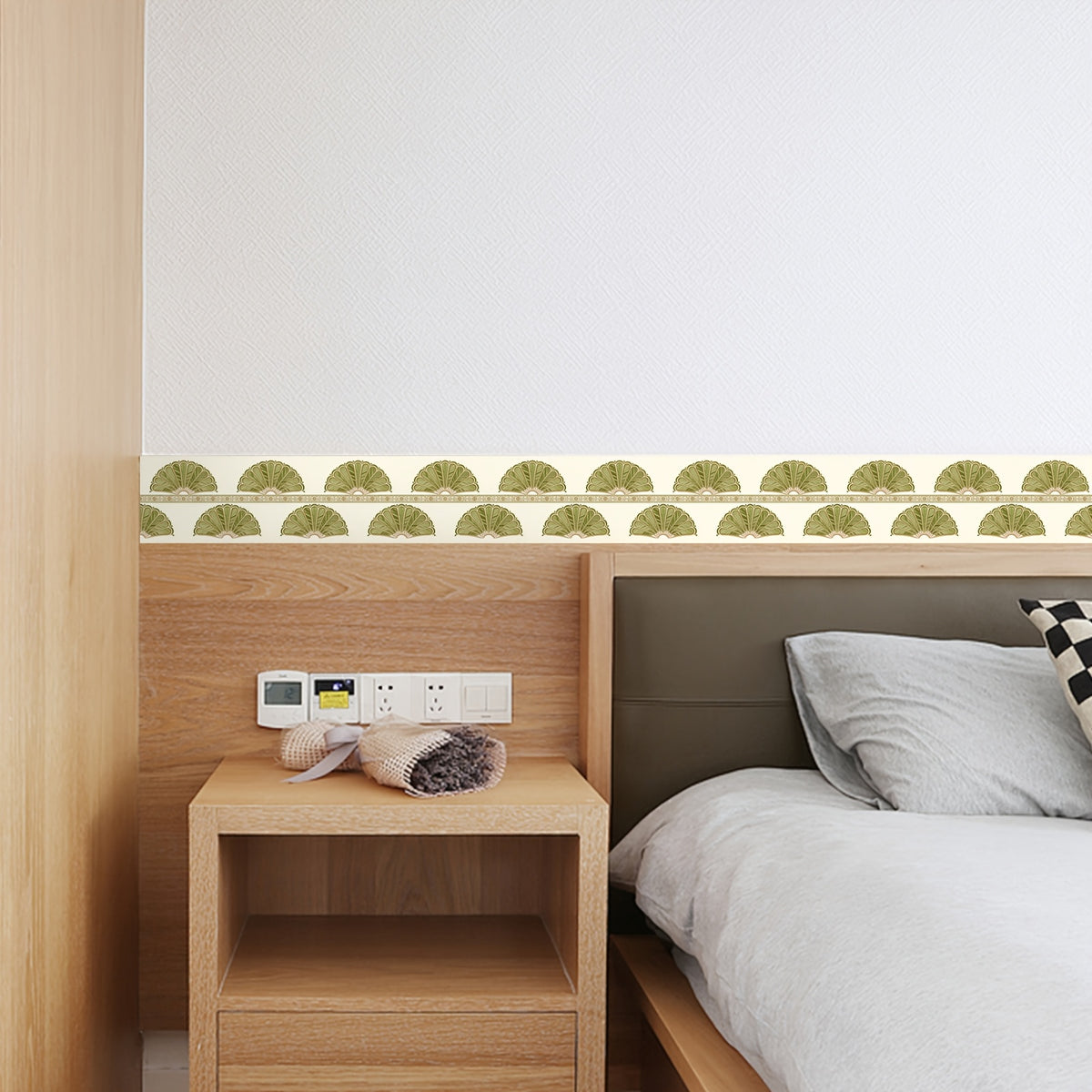 Papier peint adhésif en PVC à motif fleuri en bordure pour la cuisine amovible