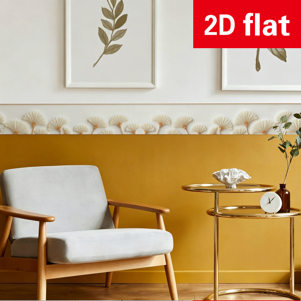 Papier peint adhésif en PVC allure vintage en bordure pour la salle de bain — matière : PVC