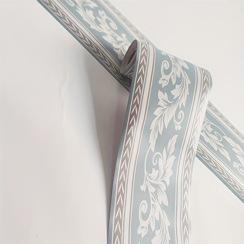 Frise de papier peint en vinyle à motif fleuri en bordure pour la salle, épaisseur 0.2 mm