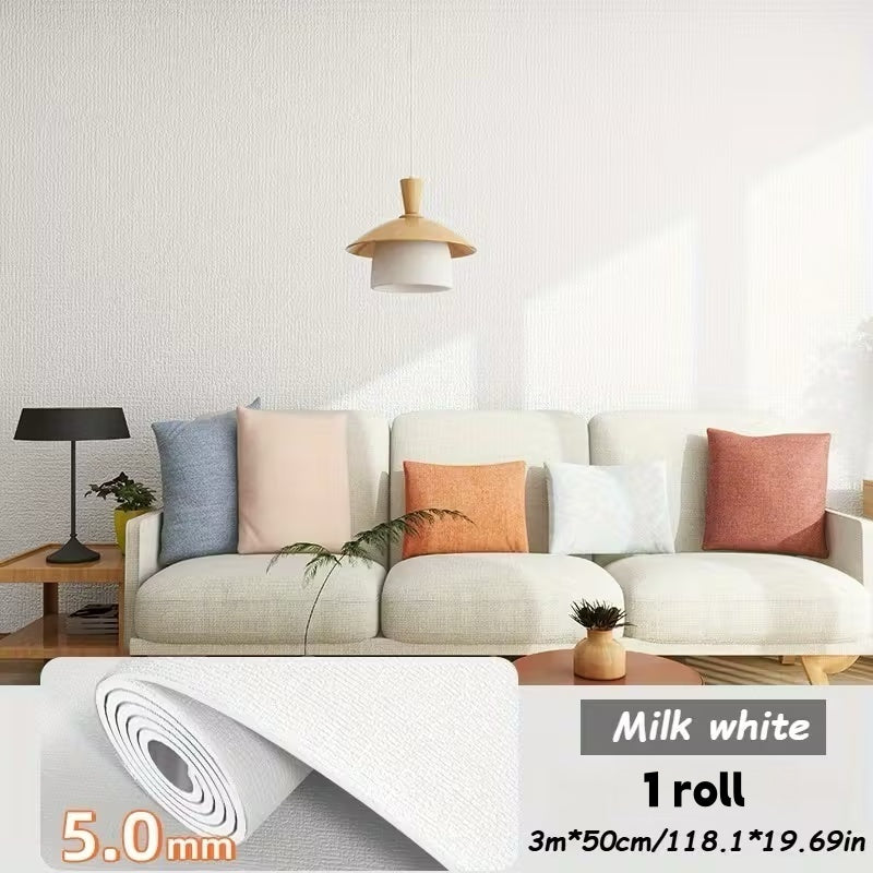 Papier peint adhésif à motif géométrique isolant, épaisseur 5 mm Image