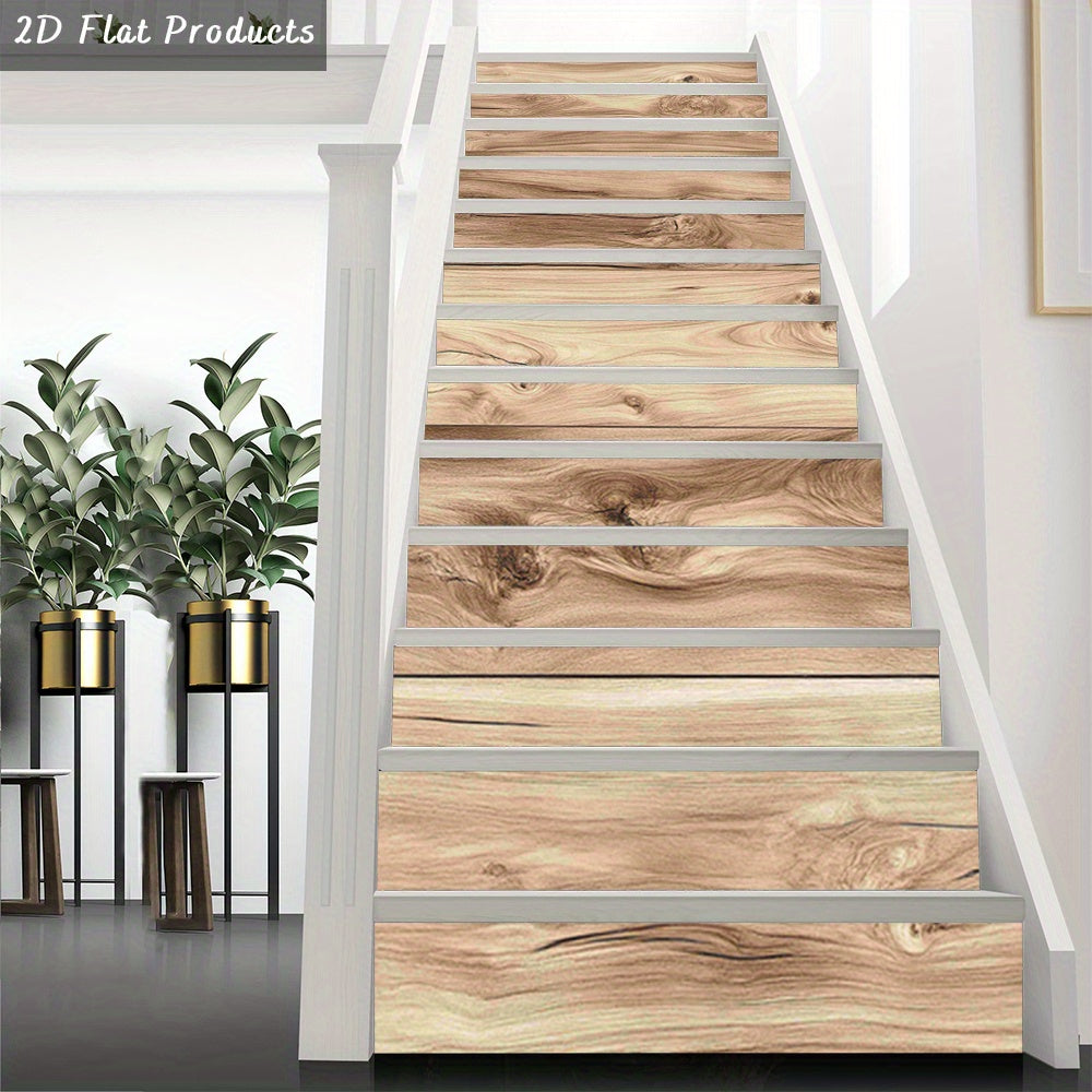 Bois blond pâle en bandes de contremarche, 13 pièces 0,1 mm