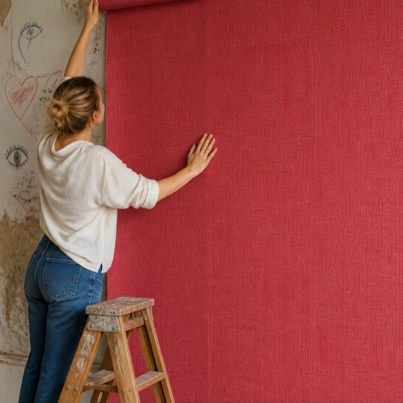 Papier peint adhésif en PVC texturé pour la chambre amovible à impression UV, détail du motif