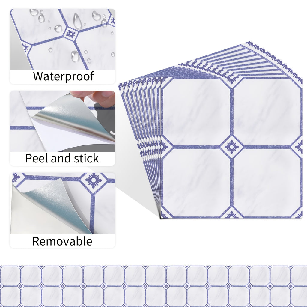 Papier peint de plafond autocollant, cinquante carreaux marocains