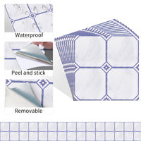Papier peint de plafond autocollant, cinquante carreaux marocains