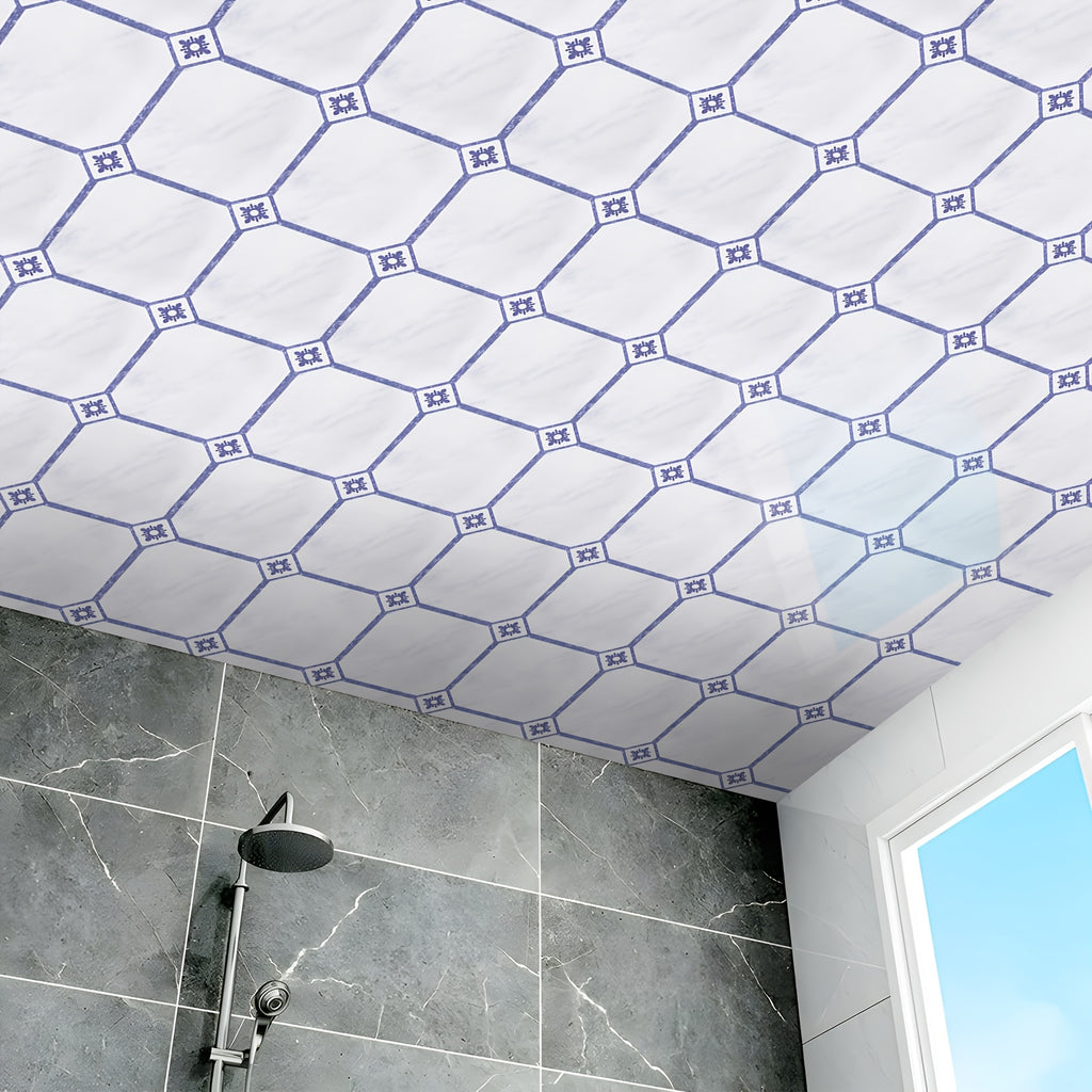 Papier peint de plafond autocollant, cinquante carreaux marocains