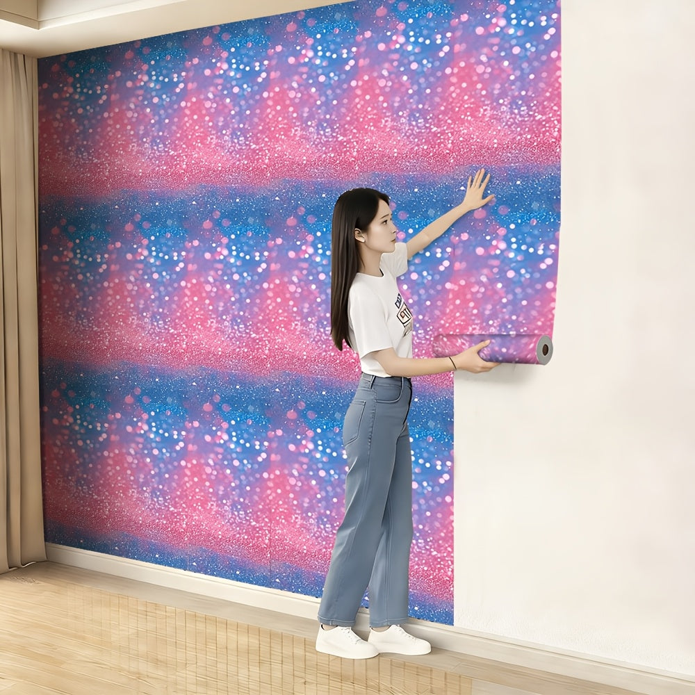 Papier peint adhésif en PVC à motif fleuri pour la chambre amovible