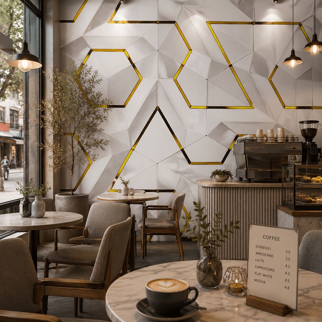 Papier peint adhésif en PVC à motif géométrique pour la chambre de 1 mm