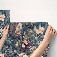 Papier peint à motif feuillage esprit bohème