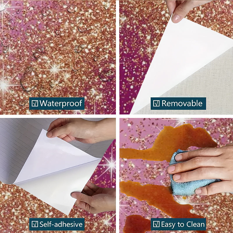 Papier peint adhésif imperméable, rendu sur un mur