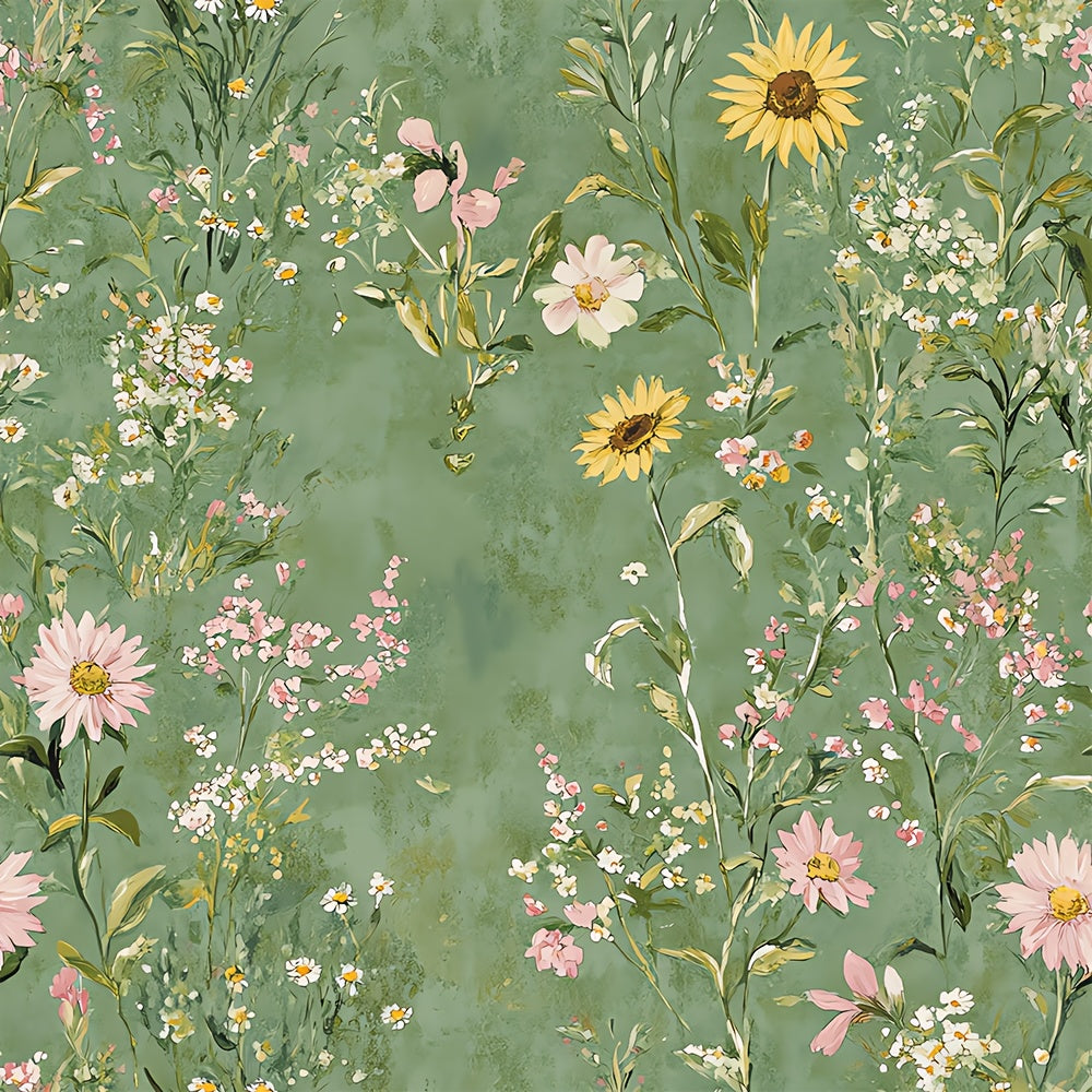 Papier peint adhésif en PVC à motif fleuri esprit campagne amovible