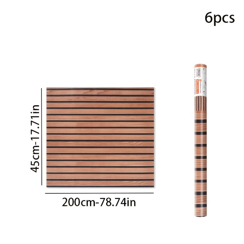 Papier peint adhésif en vinyle effet bois de 4 mm — matière : vinyle Image