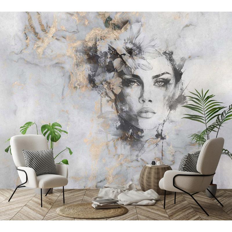 Papier peint effet béton pour la chambre Image