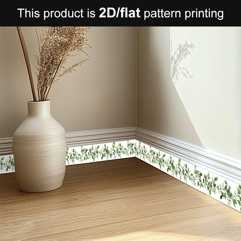 Frise de papier peint en PVC à motif feuillage amovible — matière : PVC