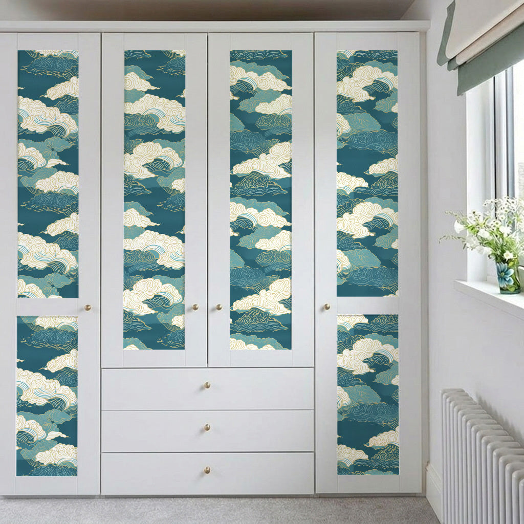 Papier peint adhésif en PVC à motif ciel, détail du motif