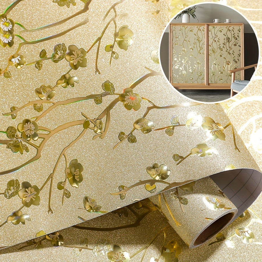 Papier peint adhésif en PVC à motif fleuri allure vintage pour la chambre