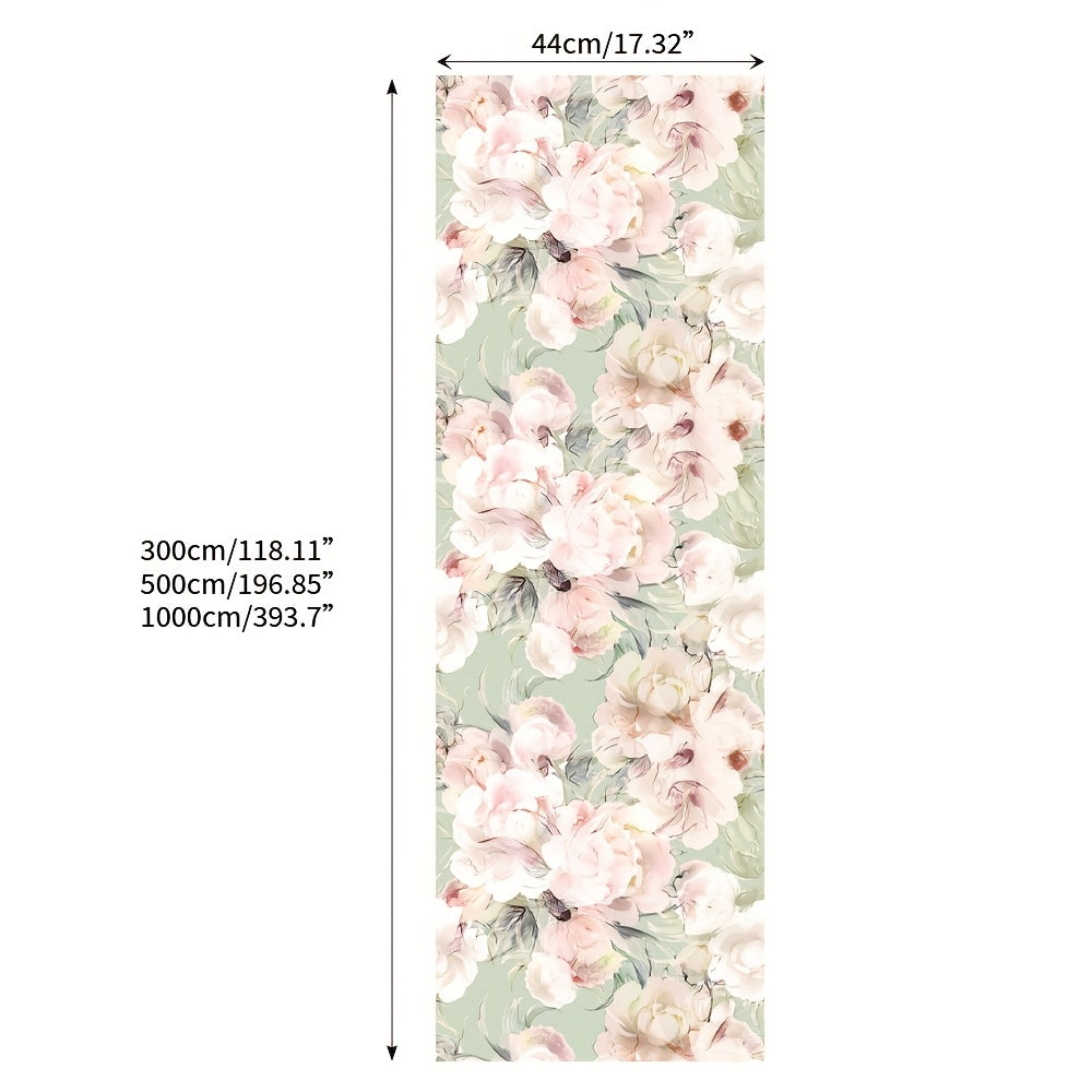 Papier peint adhésif en PVC à motif fleuri hydrofuge pour la chambre amovible — matière : PVC