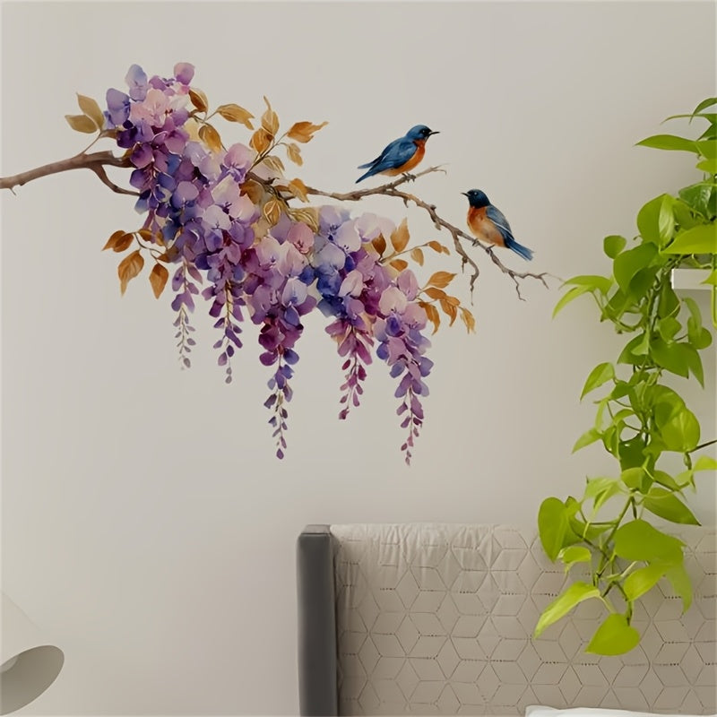 Papier peint adhésif en vinyle à motif fleuri hydrofuge amovible — matière : vinyle Image