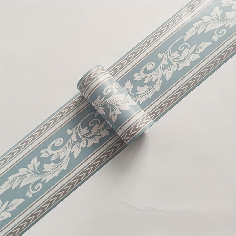 Frise de papier peint en vinyle à motif fleuri en bordure pour la salle, le rouleau