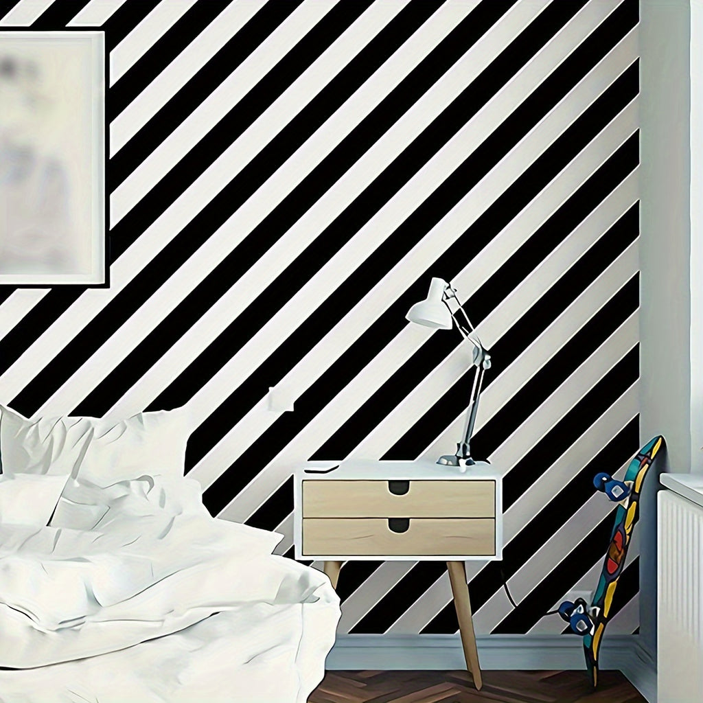 Papier peint noir et blanc, quatre longueurs, deux motifs