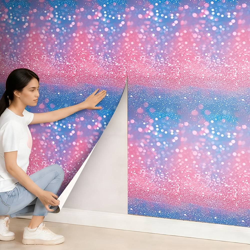 Papier peint adhésif en PVC à motif fleuri pour la chambre amovible