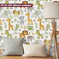 Panneau mural adhésif animaux de la savane, déco enfant