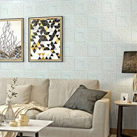 Papier peint 3D blanc, lot de 22 dalles pour petites surfaces