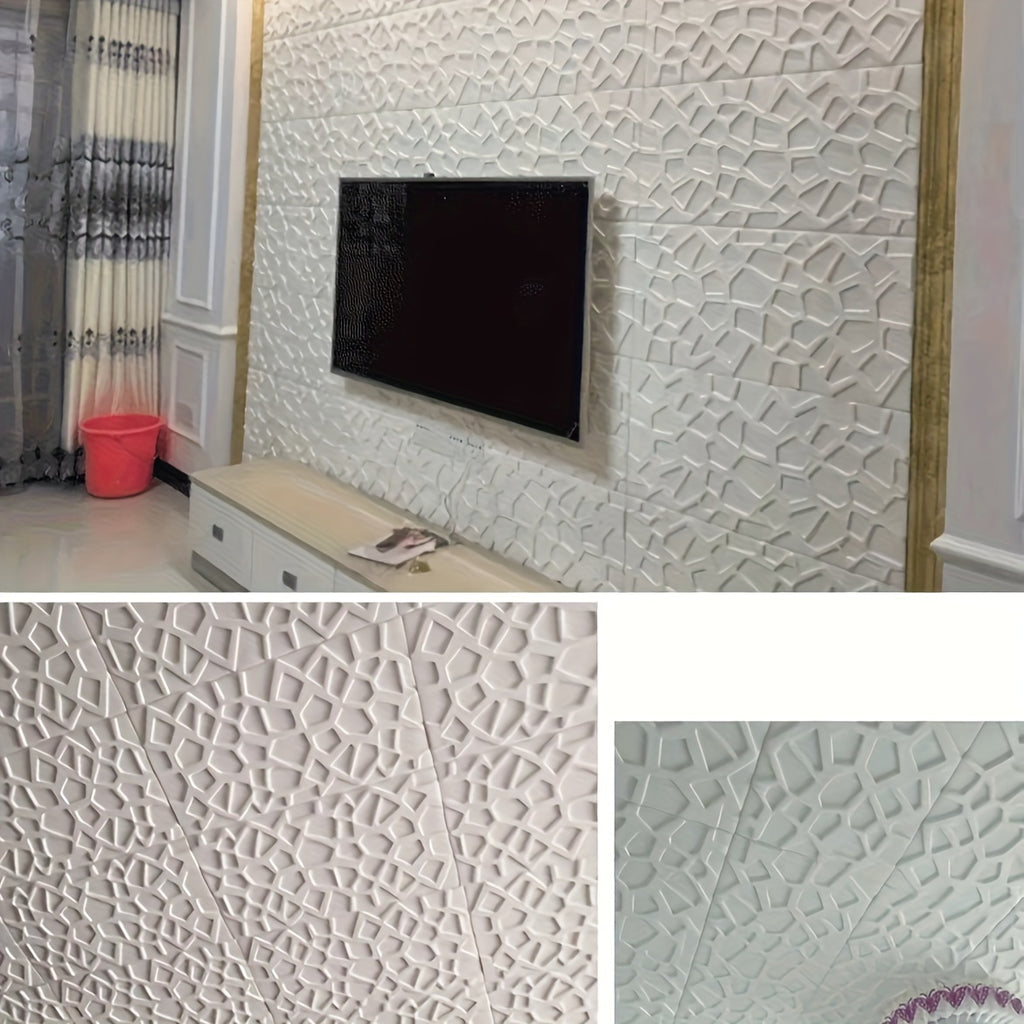 Papier peint 3D en mousse XPE, motif éclaté de 35 x 35 cm