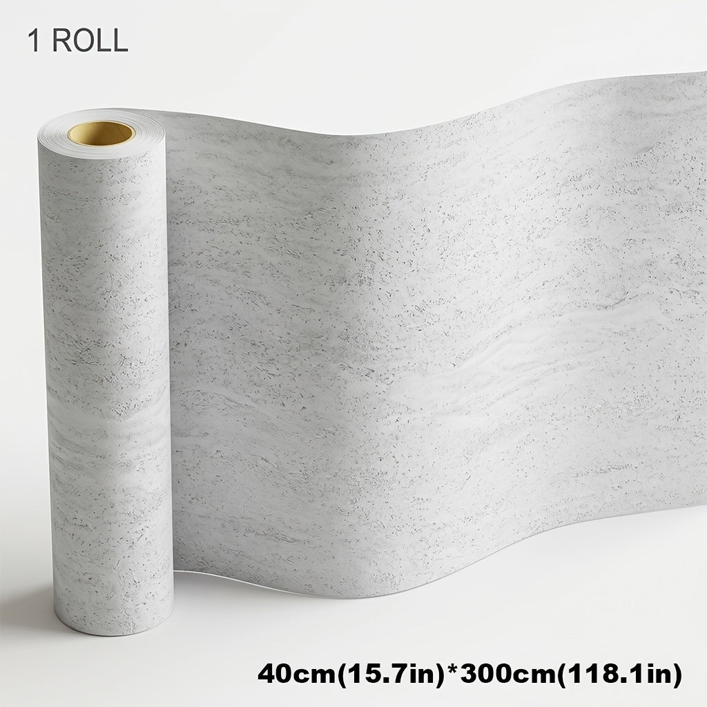 Nouvellement amélioré et épaissi - 399mm*2950mm - Version large résistante à l'usure E4 / 【Touch Chaud et Doux】Gris Ciment Roche Clair 06