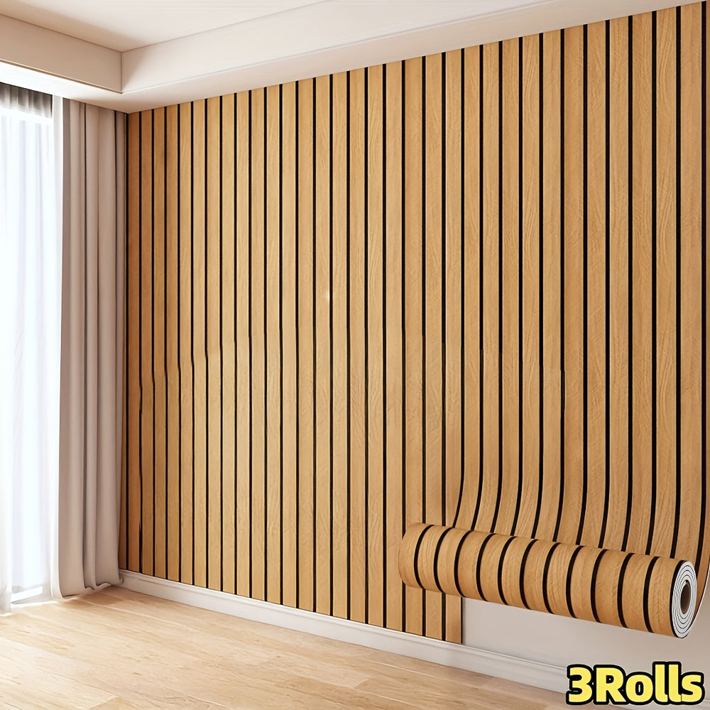 Bois orange doré / 40cm*300cm*3 rouleaux