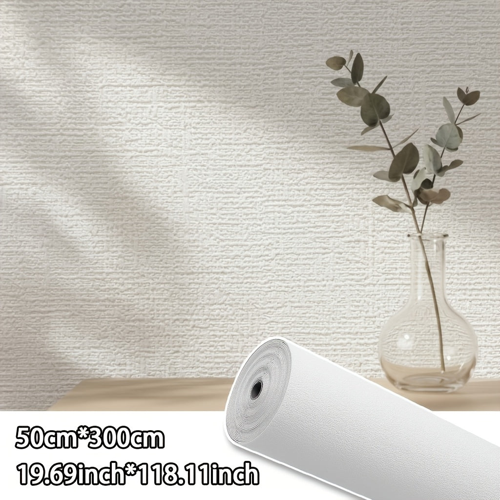 Blanc Lune Froide Pure - Texture Élégante / 50 cm * 300 cm / 19,69 pouces * 118,11 pouces