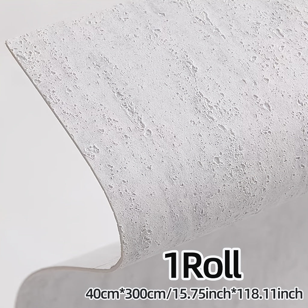 40 cm * 300 cm / 15,75 pouces * 118,11 pouces / Surface en Pierre Rugueuse - Blanc Grisâtre