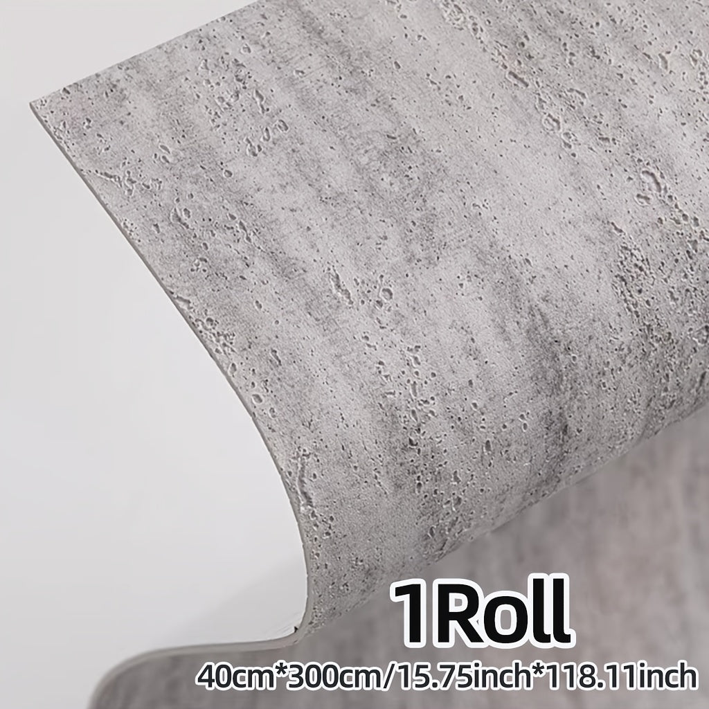40 cm * 300 cm / 15,75 pouces * 118,11 pouces / Surface en Pierre Rugueuse - Gris Foncé