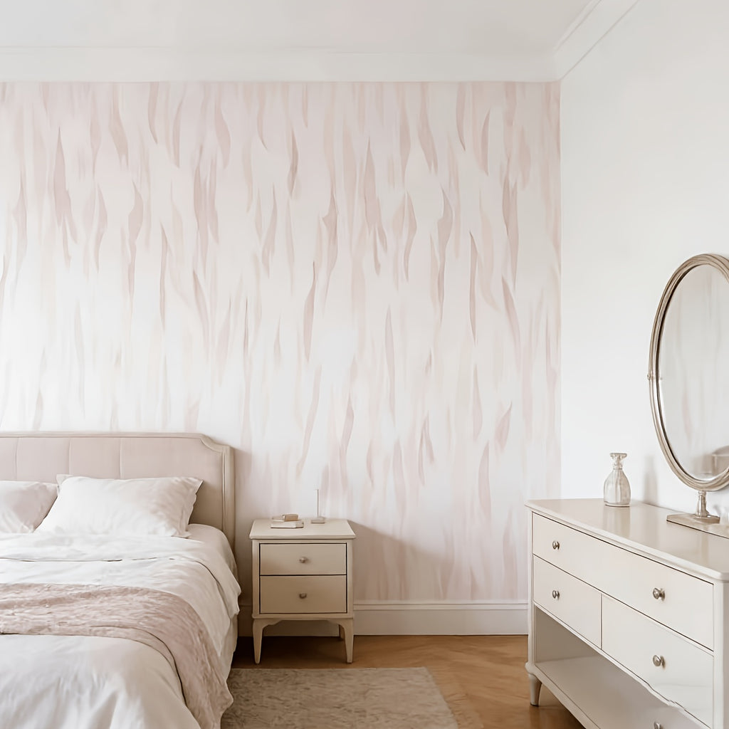 Papier peint feuillage aquarellé adhésif, 8 lés 45x200 cm