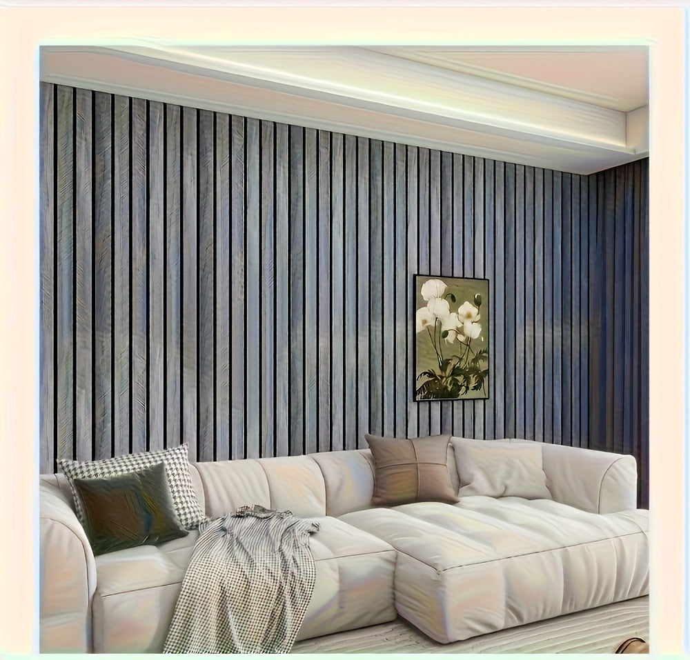 Papier peint bois relief 3 mm adhésif, 3 rouleaux 40x300 cm