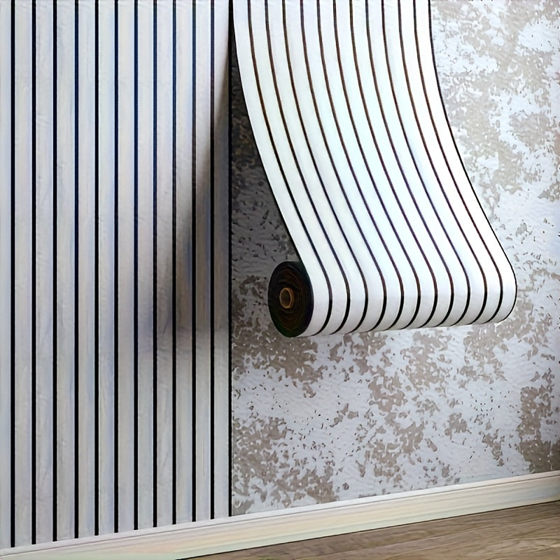 Papier peint bois relief 3 mm adhésif, 3 rouleaux 40x300 cm