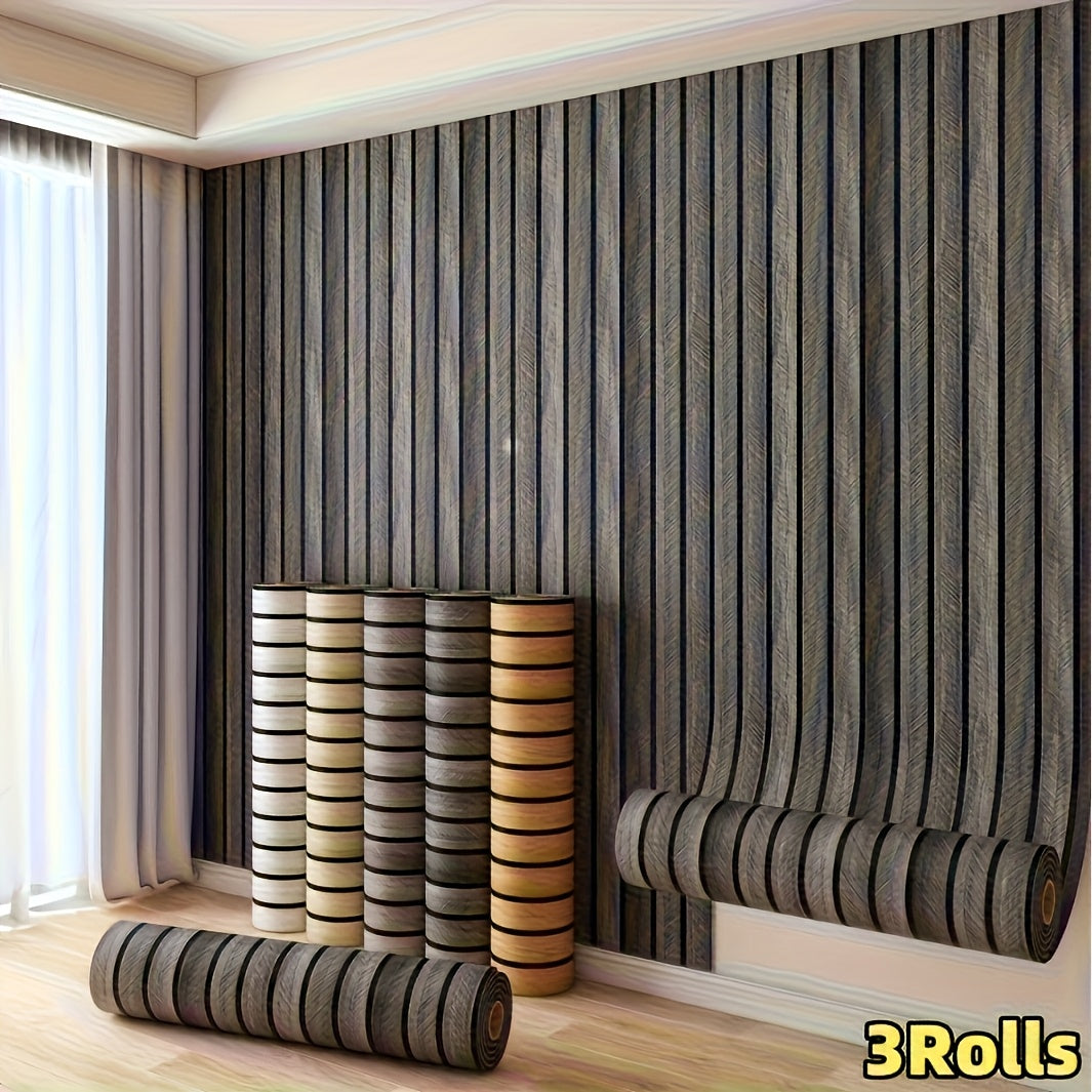 Marron foncé / 3 rouleaux (40 x 300 cm/15.74 x 118.11 pouces)