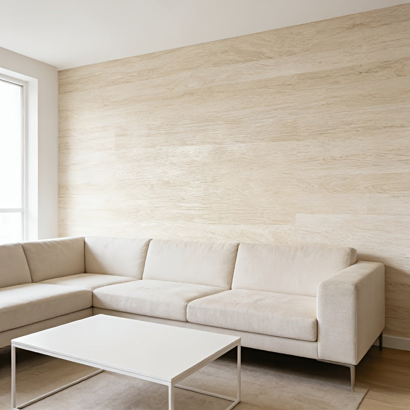 Papier peint travertin beige, 8 rouleaux adhésifs 45x200