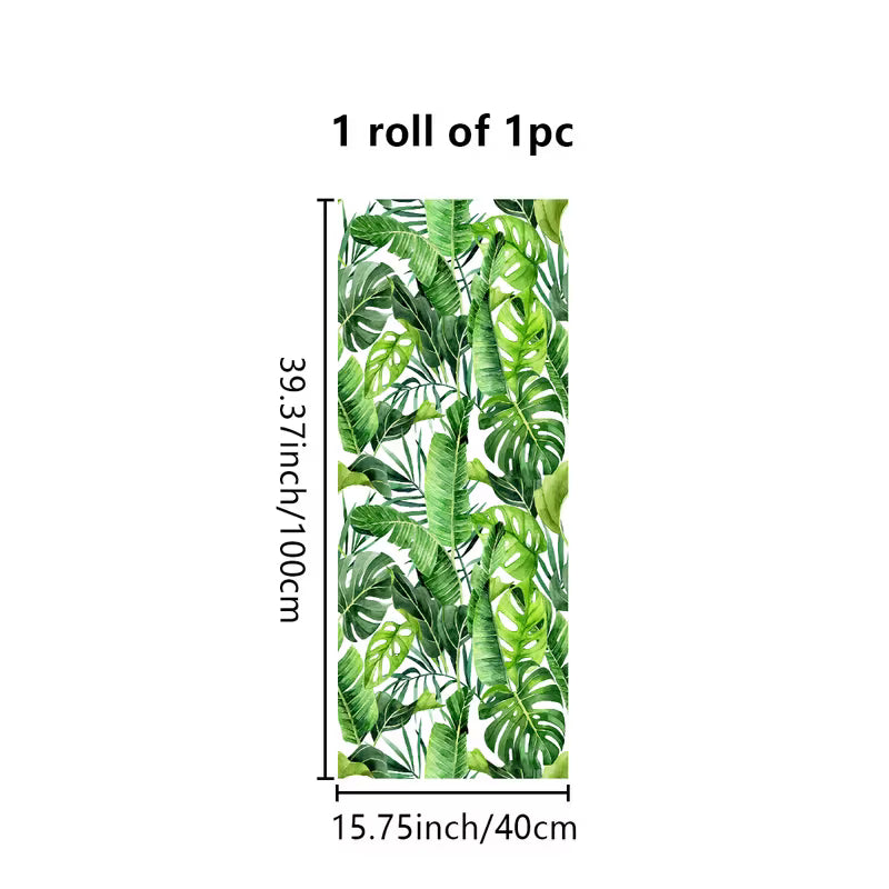 Papier peint adhésif tropical, vert