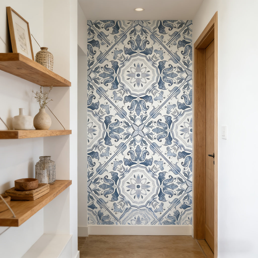 Papier peint, rendu sur un mur