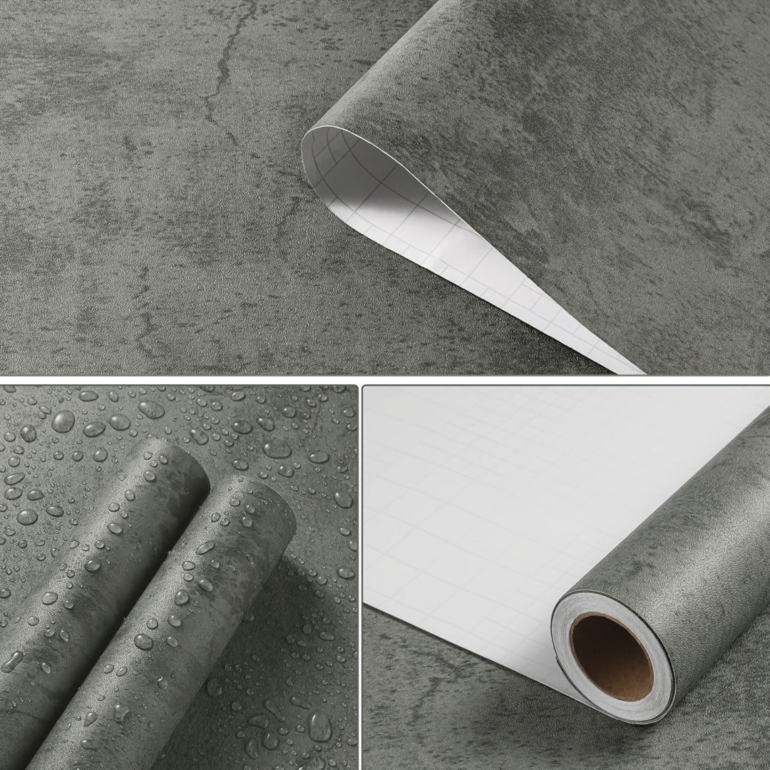 Papier peint béton pour façades de cuisine, deux intensités