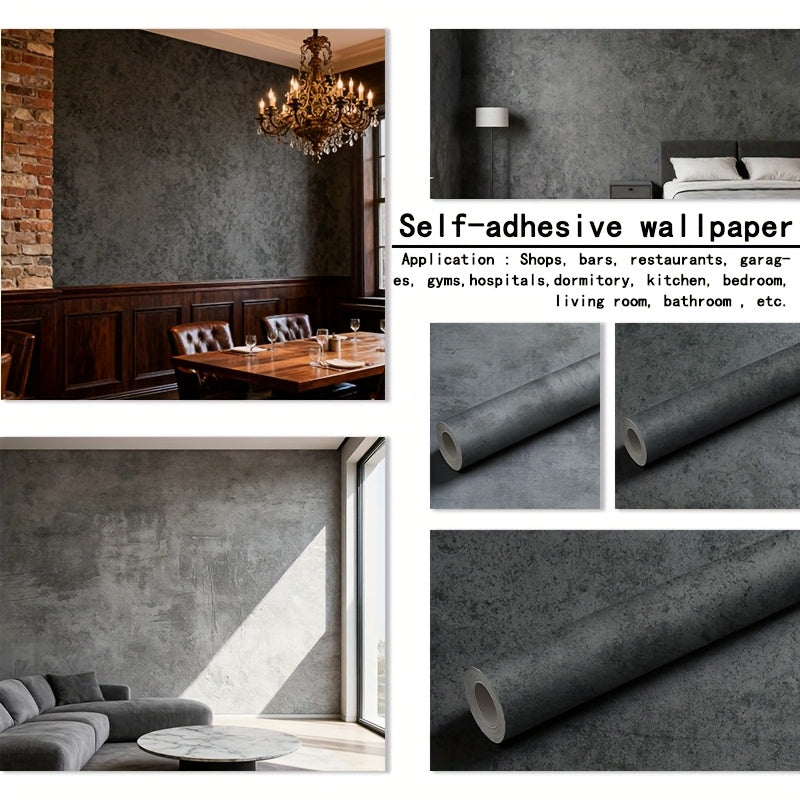 Papier peint béton mat posable sur carrelage et sur métal